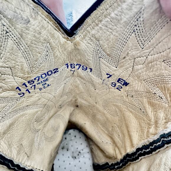 DAN POST 16791 Mens MILWAUKEE Black Leather Boots SIZE 7 WIDE Excellent Cond - Picture 10 of 12